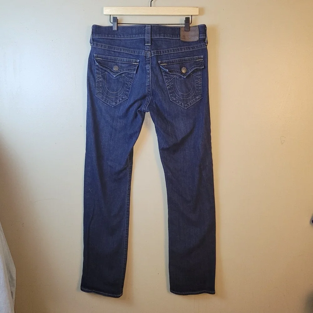 True Religion Women's Jeans Size 33 Dark Blue Denim • Made in‎ USA Classic Fit